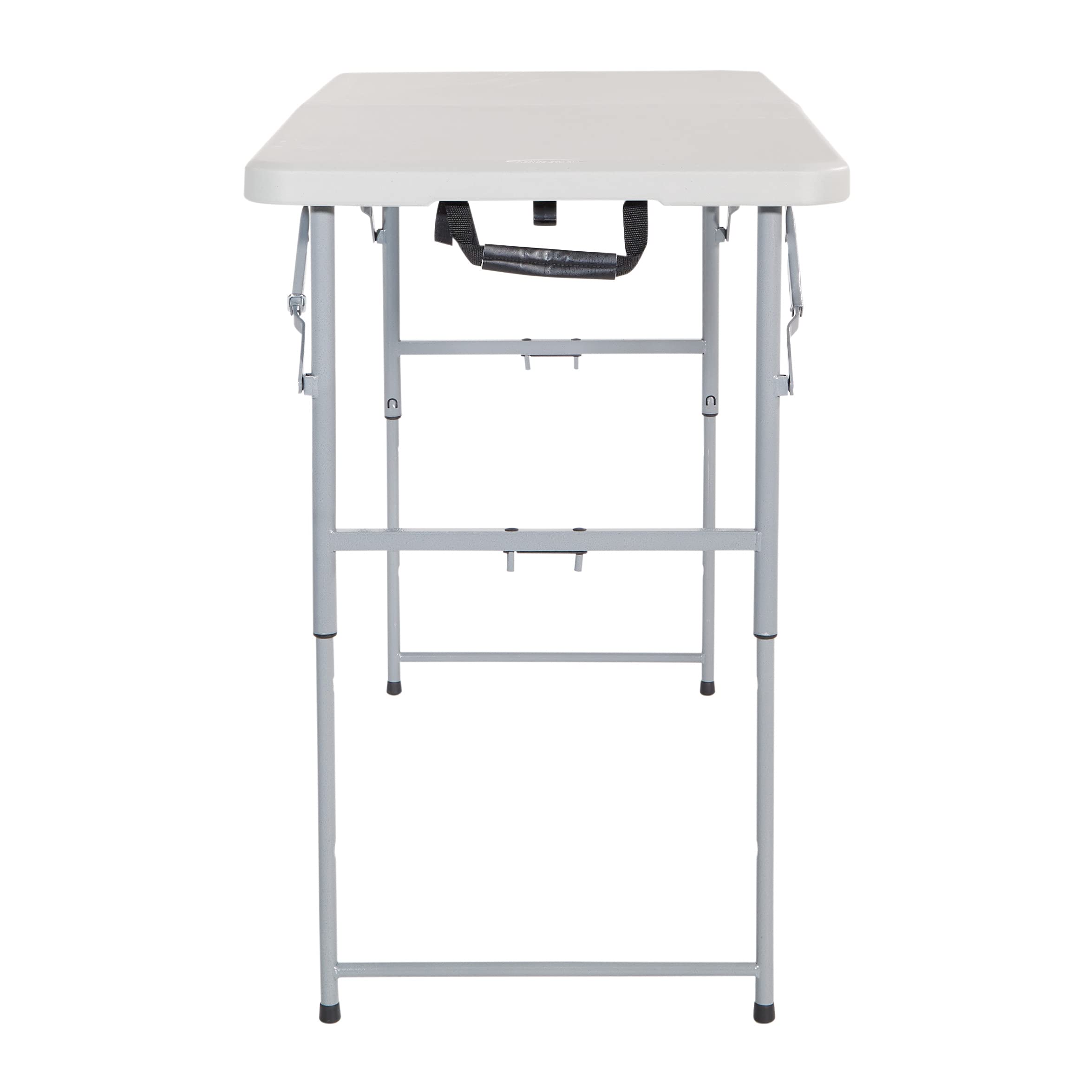Office Star Products 4-Foot Height-Adjustable Folding Resin Table Light Gray