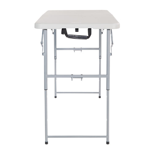 Office Star Products 4-Foot Height-Adjustable Folding Resin Table Light Gray
