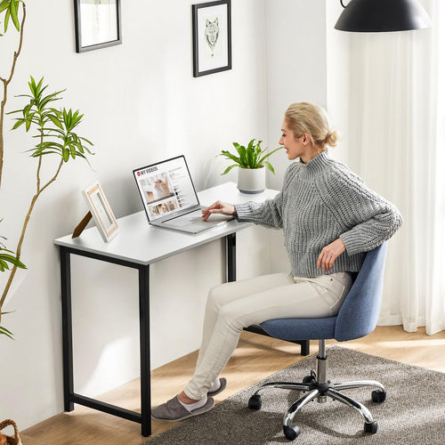 Sweetcrispy 32-Inch Computer Desk White Black